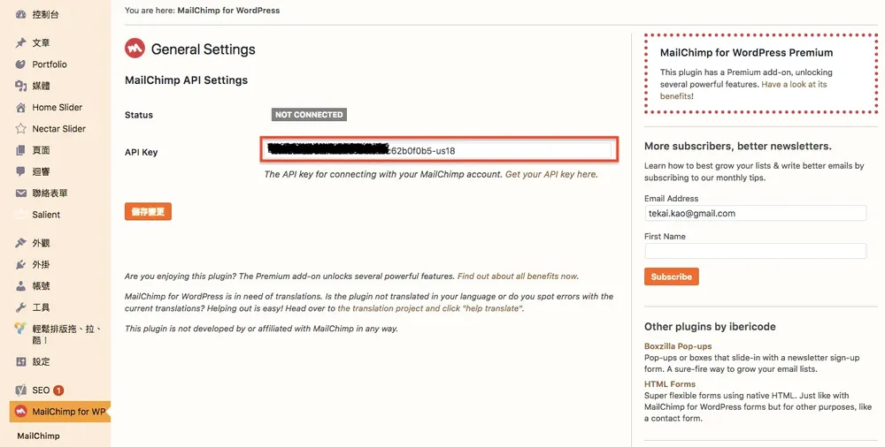 Mailchimp for WordPress 教學:在網站加入電子報訂閱表單