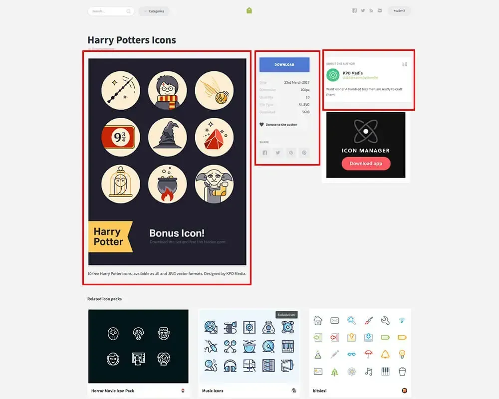 IconStore 免費圖示下載：設計師繪製、可商用的圖示素材網站