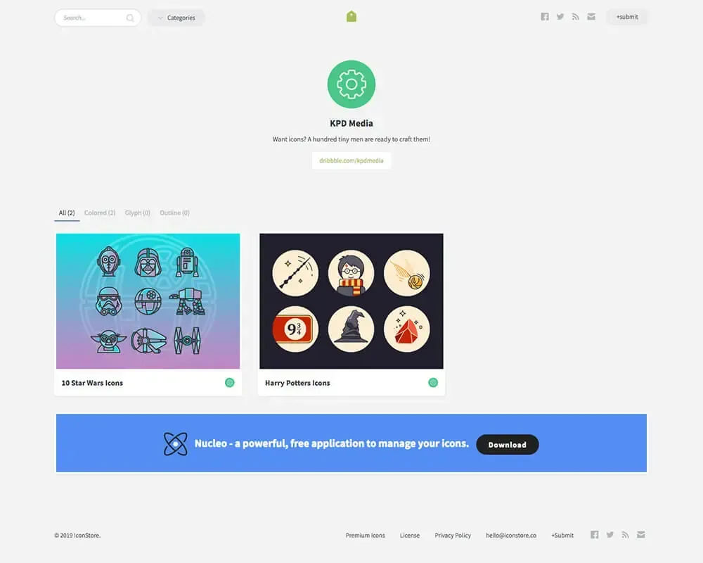 IconStore 免費圖示下載：設計師繪製、可商用的圖示素材網站
